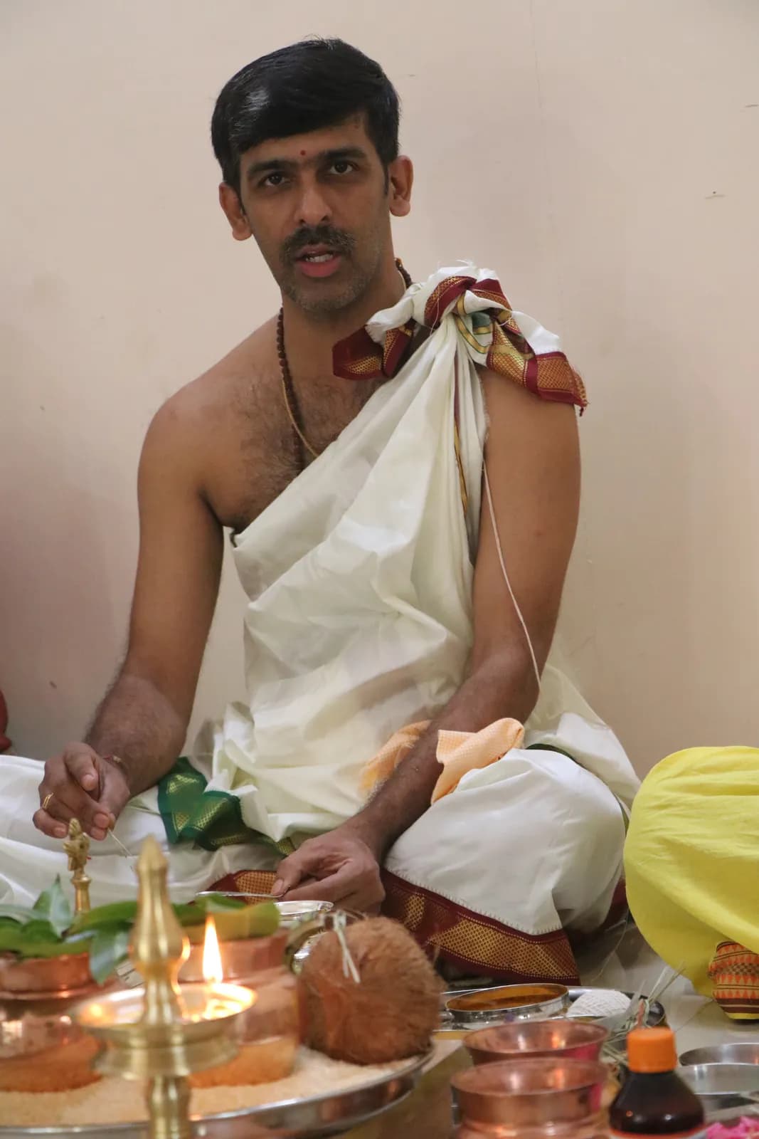 Vedic pandit in traditional dhoti