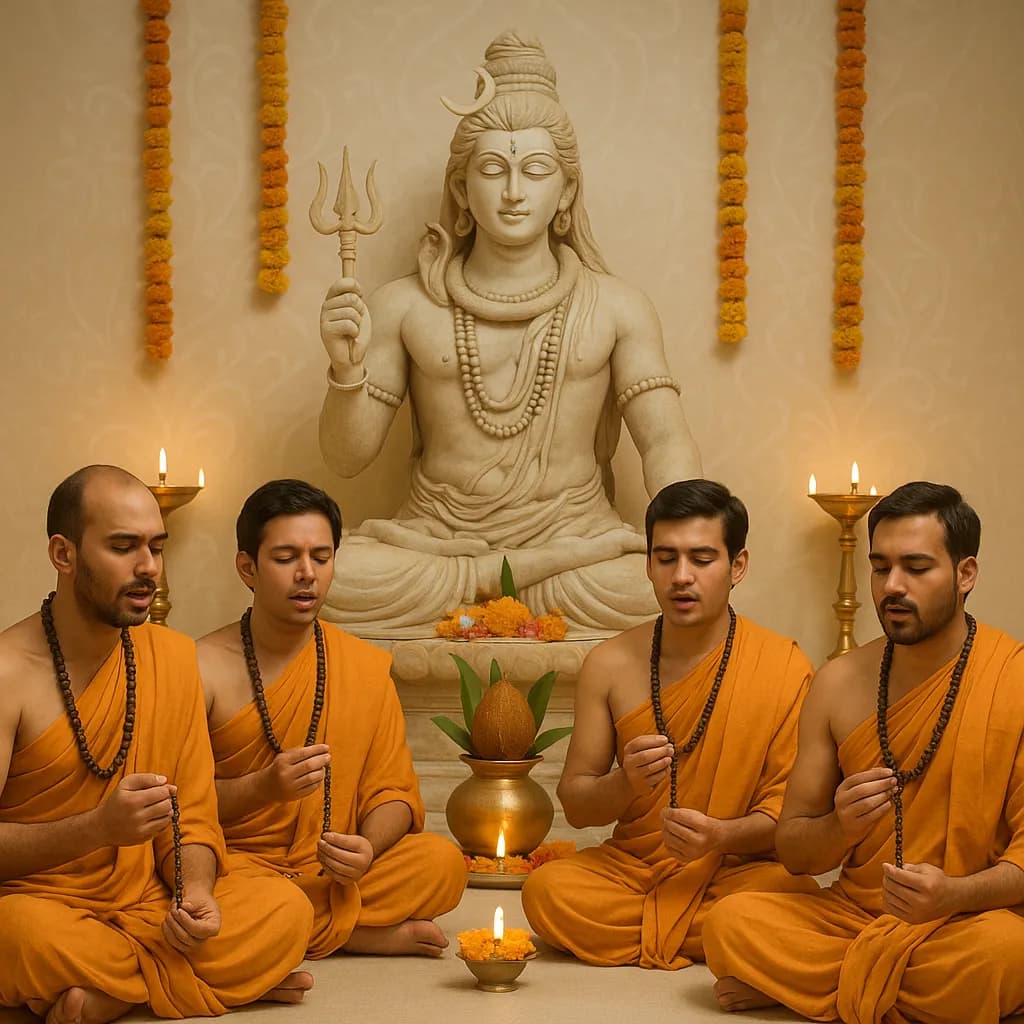 Japa (Mantra Chanting) performed by a Gopuja Vedic pandit