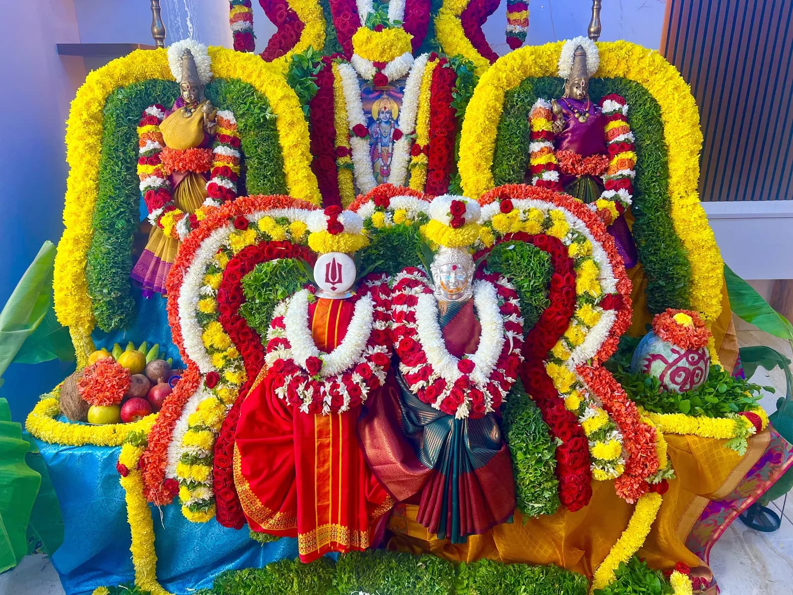 Sankranti / Pongal Puja performed at home in Chamrajpet, Bangalore by a Gopuja Vedic pandit
