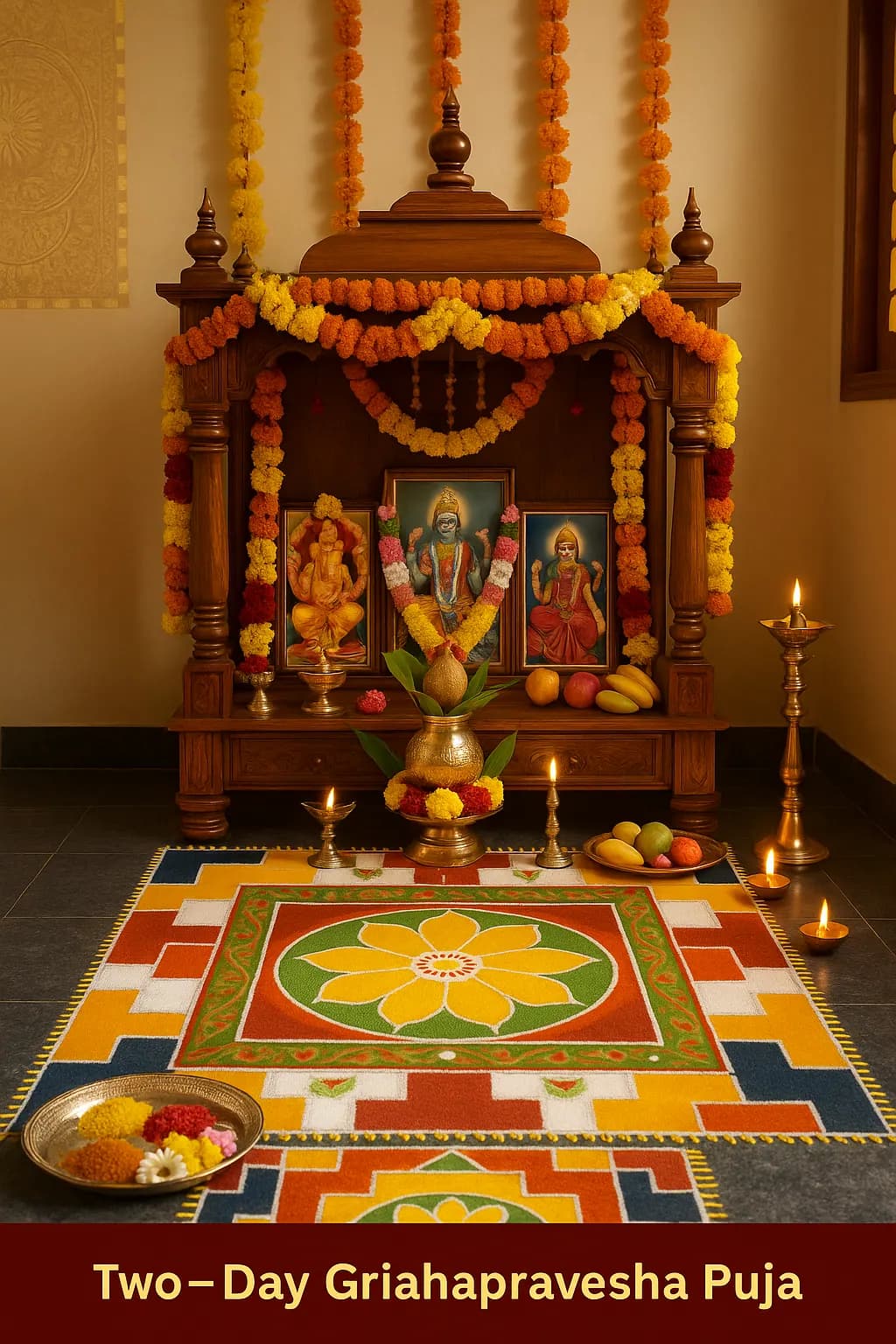 Two-Day Grihapravesha Puja Setup