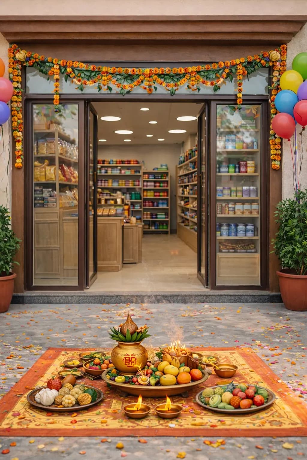 Complete pooja samagri kit with flowers, kalash, turmeric and havan samagri · Gopuja Bangalore